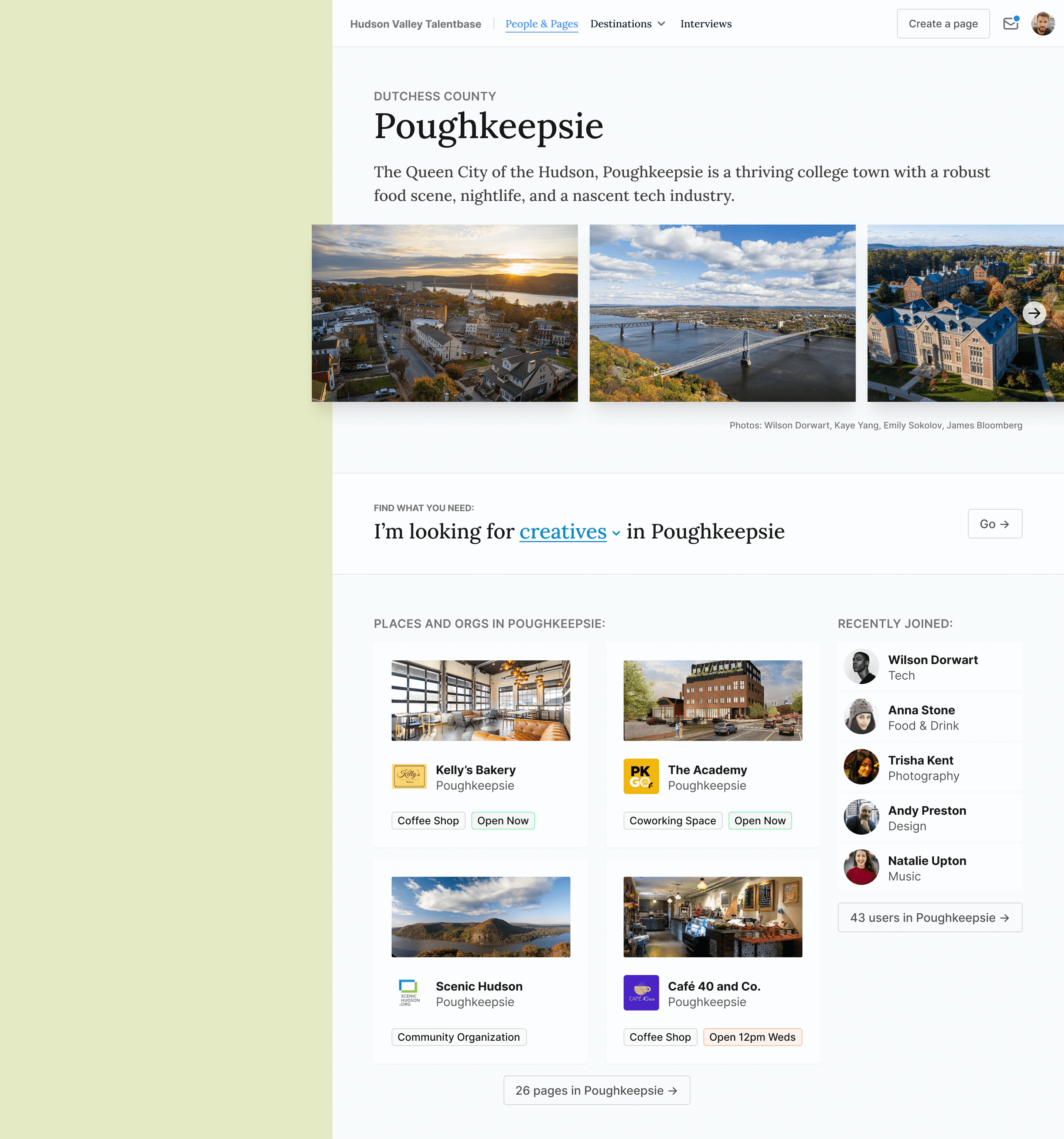 ConnectHV proposed Destination page version two