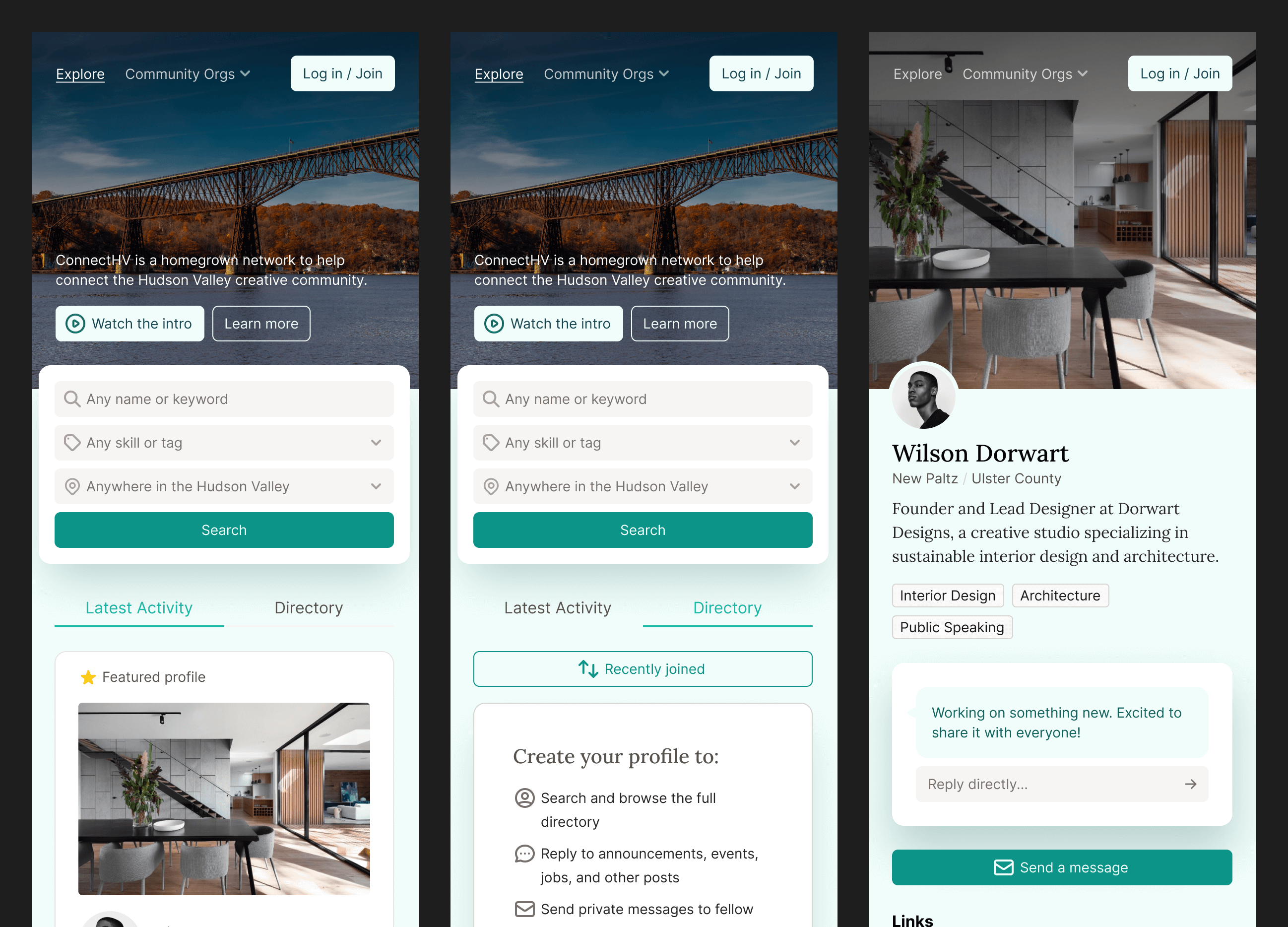 ConnectHV mobile version design documentation