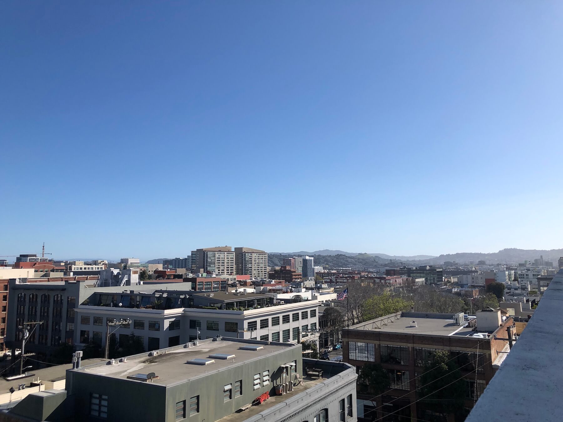 The view from Spoke's rooftop